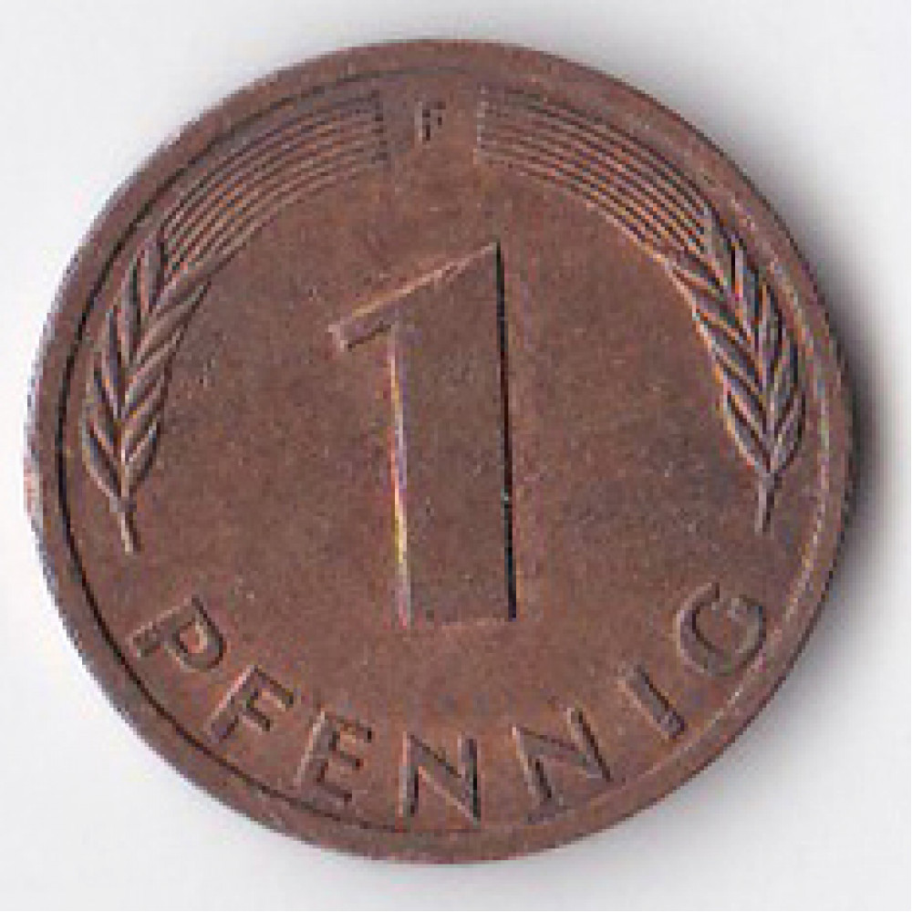 1 пфенниг 1981 Германия - 1 pfennig 1981 Germany, F