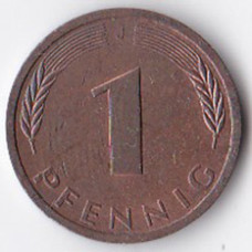 1 пфенниг 1987 Германия - 1 pfennig 1987 Germany, J