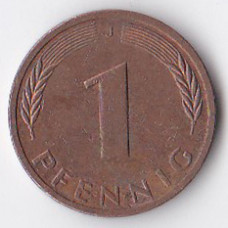 1 пфенниг 1989 Германия - 1 pfennig 1989 Germany, J