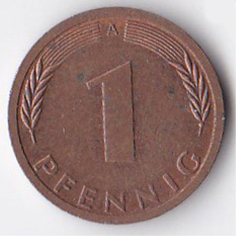 1 пфенниг 1991 Германия - 1 pfennig 1991 Germany, A
