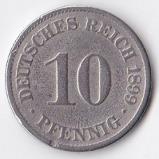 10 пфеннигов 1899 Германия - 10 pfennig 1899 Germany, A