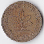 10 пфеннигов 1985 Германия - 10 pfennig 1985 Germany, D