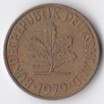 10 пфеннигов 1979 Германия - 10 pfennig 1979 Germany, G