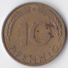 10 пфеннигов 1979 Германия - 10 pfennig 1979 Germany, G