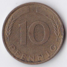 10 пфеннигов 1985 Германия - 10 pfennig 1985 Germany, J