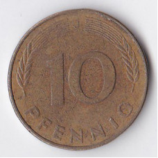 10 пфеннигов 1978 Германия - 10 pfennig 1978 Germany, J