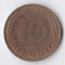 10 пфеннигов 1988 Германия - 10 pfennig 1988 Germany, F