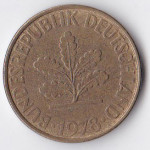 10 пфеннигов 1978 Германия - 10 pfennig 1978 Germany, D