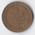 10 пфеннигов 1990 Германия - 10 pfennig 1990 Germany, G