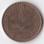 10 пфеннигов 1993 Германия - 10 pfennig 1993 Germany, J