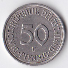 50 пфеннигов 1978 Германия - 50 pfennig 1978 Germany, D