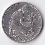 50 пфеннигов 1986 Германия - 50 pfennig 1986 Germany, G