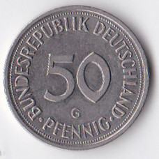 50 пфеннигов 1986 Германия - 50 pfennig 1986 Germany, G