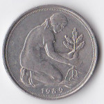 50 пфеннигов 1989 Германия - 50 pfennig 1989 Germany, F