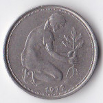 50 пфеннигов 1972 Германия - 50 pfennig 1972 Germany, G