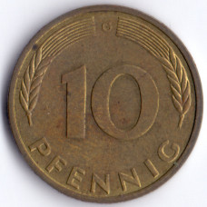 10 пфеннигов 1991 Германия - 10 pfennig 1991 Germany, G, из оборота