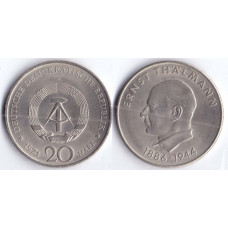 20 mark 1971 A DEUTSCHE DEMOKRATISCHE REPUBLIK - 20 марок 1971 A Германия ГДР, 85 лет со дня рождения Эрнста Тельмана