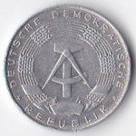 1 пфенниг 1975 Германия (ГДР) - 1 pfennig 1975 Germany (GDR), А.