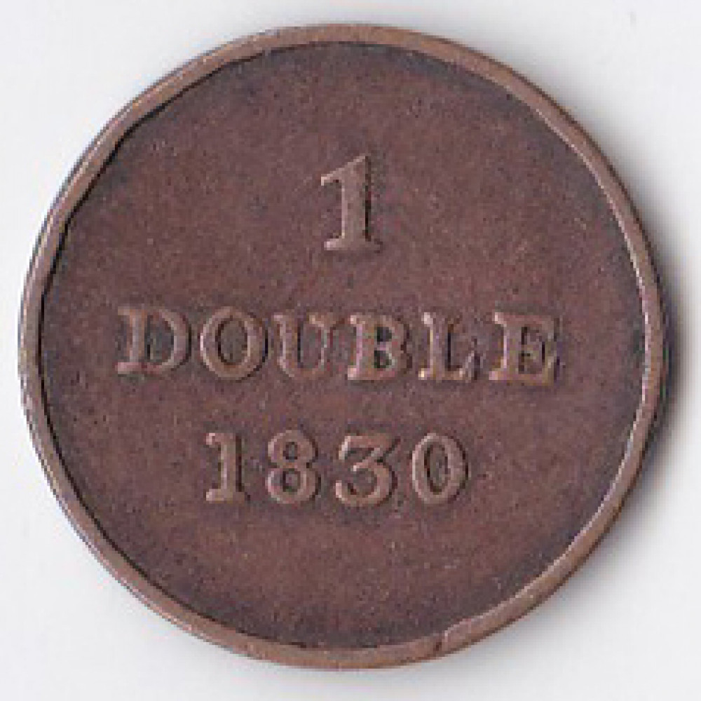 1 дубль 1830 Гернси - 1 double 1830 Guernsey