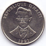 20 сантимов 1991 Гаити - 20 centimes 1991 Haiti, из оборота, из оборота