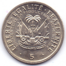 5 сантимов 1975 Гаити - 5 centimes 1975 Haiti