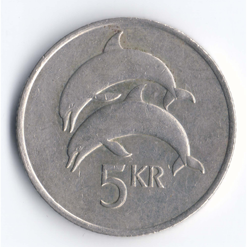 5 крон 1981 Исландия - 5 kronur 1981 Island, из оборота