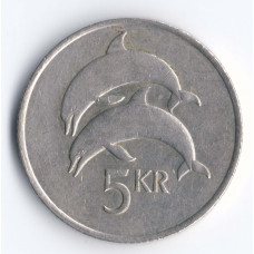 5 крон 1981 Исландия - 5 kronur 1981 Island, из оборота