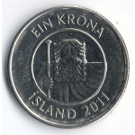 1 крона 2011 Исландия - 1 krona 2011 Island