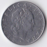 50 лир 1963 Италия - 50 lire 1963 Italy