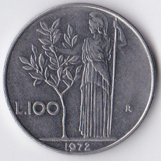 100 лир 1972 Италия - 100 lire 1972 Italy