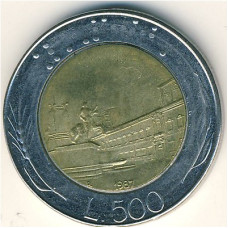 500 Lir 1987 Italia - 500 Лир 1987 Италия