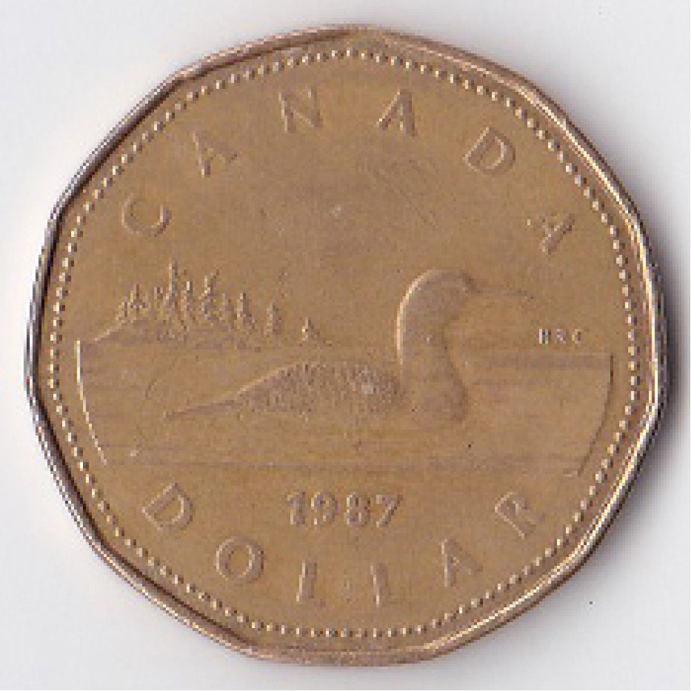 1 доллар 1987 Канада - 1 dollar 1987 Canada