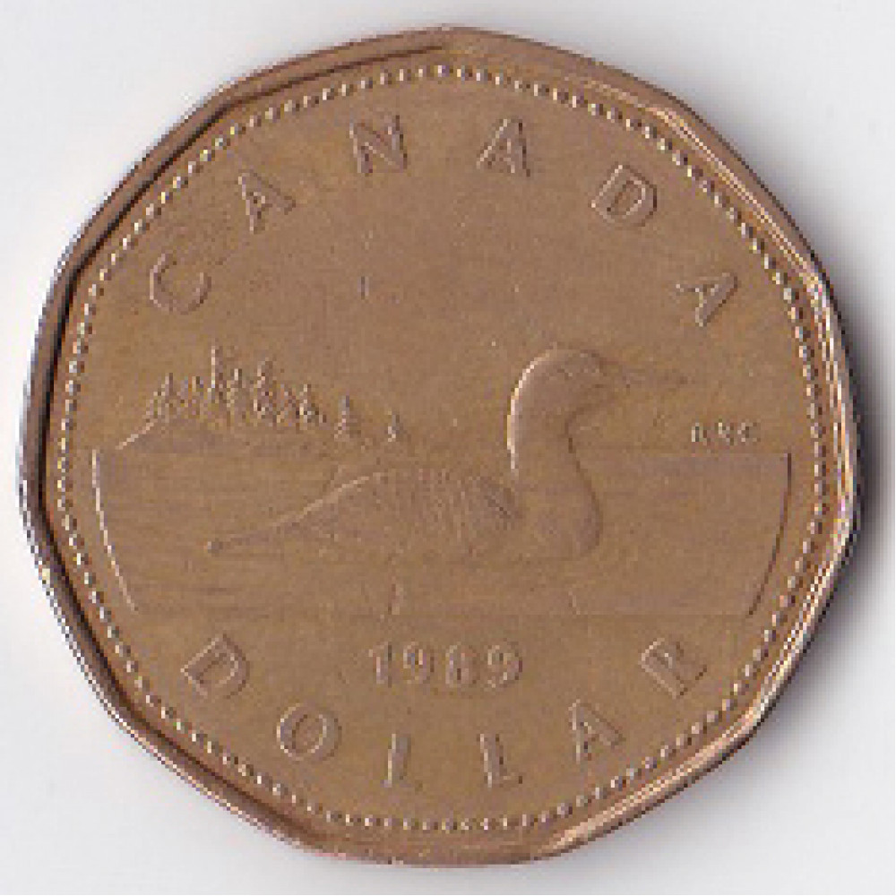 1 доллар 1989 Канада - 1 dollar 1989 Canada