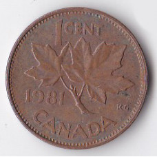1 цент 1981 Канада - 1 cent 1981 Canada