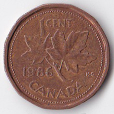 1 цент 1986 Канада - 1 cent 1986 Canada