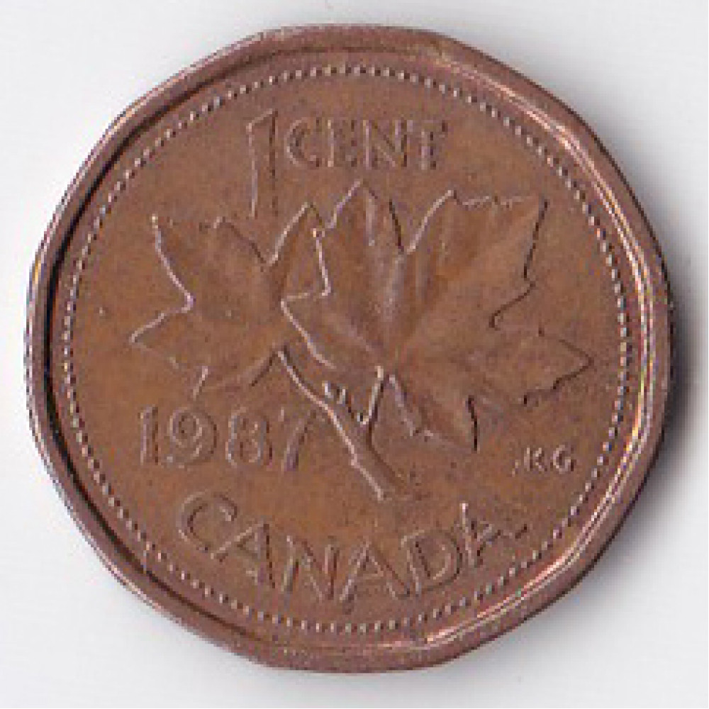 1 цент 1987 Канада - 1 cent 1987 Canada