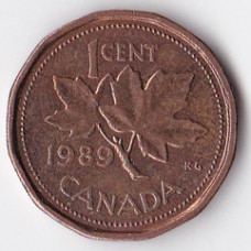 1 цент 1989 Канада - 1 cent 1989 Canada