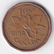 1 цент 1993 Канада - 1 cent 1993 Canada
