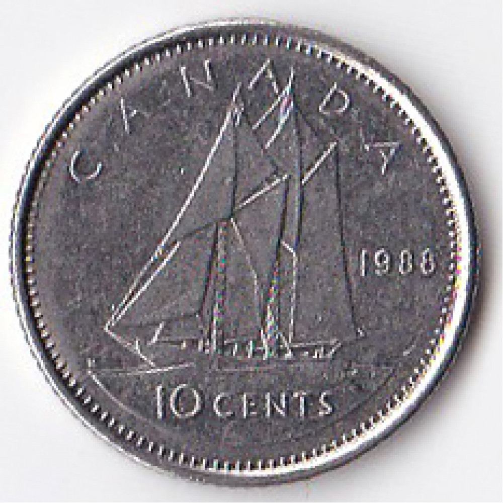 10 центов 1988 Канада - 10 cents 1988 Canada