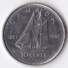 10 центов 1992 Канада - 10 cents 1992 Canada