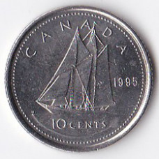 10 центов 1995 Канада - 10 cents 1995 Canada