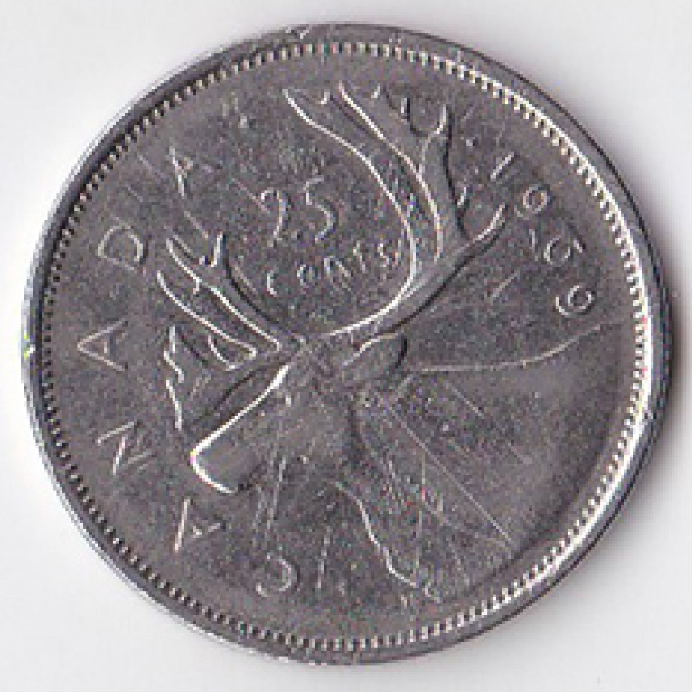 25 центов (квотер) 1969 Канада - 25 cents (quarter) 1969 Canada