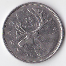 25 центов (квотер) 1969 Канада - 25 cents (quarter) 1969 Canada
