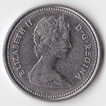 25 центов (квотер) 1982 Канада - 25 cents (quarter) 1982 Canada