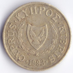 5 центов 1993 Кипр - 5 cents 1993 Cyprus, из оборота