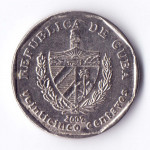 монета 25 сентаво 2002 Куба -  25 centavos 2002 Cuba