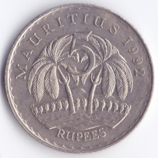 5 рупий 1992 Маврикий - 5 rupee 1992 Mauritius, из оборота