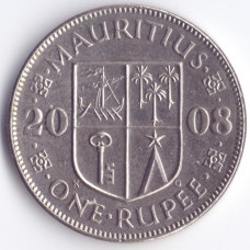 1 рупия 2008 Маврикий - 1 rupee 2008 Mauritius, из оборота