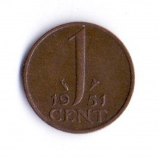 1 цент 1951 Нидерланды - 1 cent 1951 Netherlands