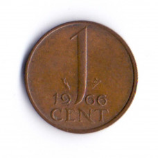 1 цент 1966 Нидерланды - 1 cent 1966 Netherlands
